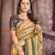 Lion Patterned Chiffon Digital Print And Designer Saree