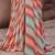 Pastel Red Patterned Chiffon Digital Print And Designer Saree