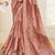 Dirty Pink Patterned Georgette Printed Saree With Fancy Border