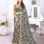 Grey Printed Chiffon Saree With Fancy Border