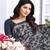 Dark Grey Printed Chiffon Saree With Fancy Border