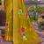 Dark Mustard Digital Print Chiffon Saree With Stone Work
