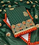 Green embroidered chanderi salwar