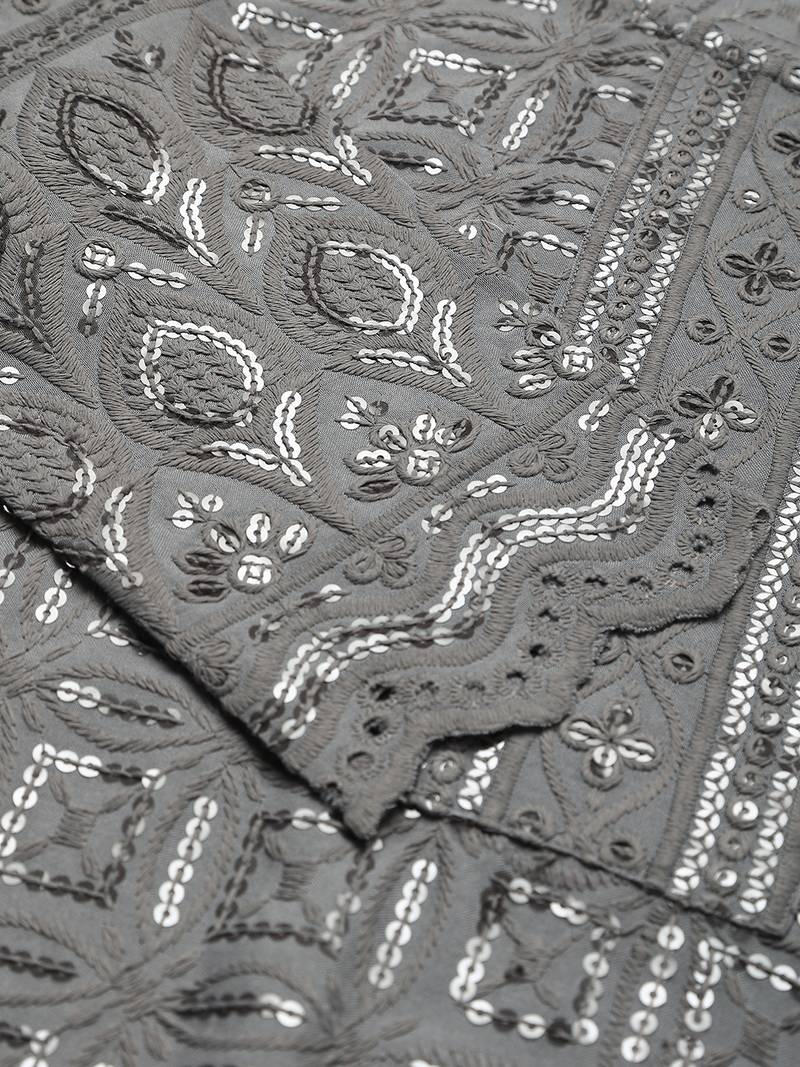 Kipek Womens Rayon Embroidery Straight Kurta