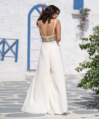 Floral Handcrafted Corset Strap Jumpsuit 4