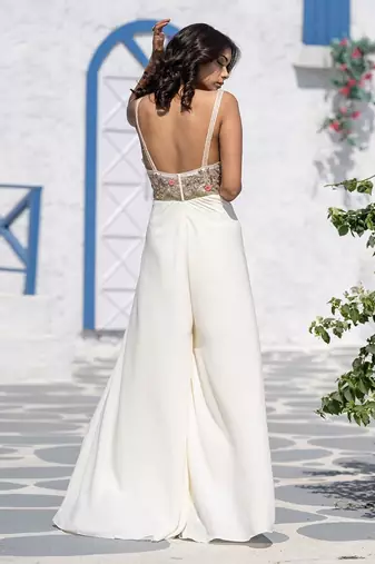 Floral Handcrafted Corset Strap Jumpsuit