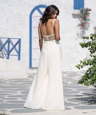 Floral Handcrafted Corset Strap Jumpsuit 5