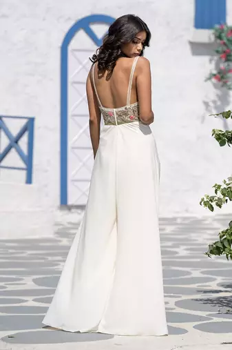 Floral Handcrafted Corset Strap Jumpsuit
