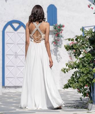 Cross Back Drape Gown 3