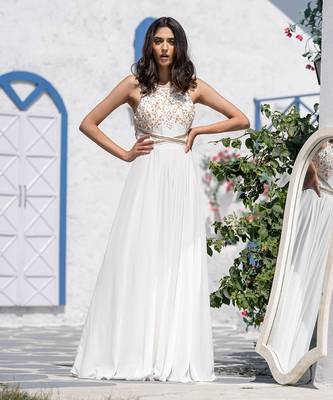Cross Back Drape Gown 4