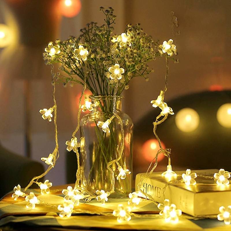 LED Curtain Led Lights for Decoration with 15 Flashing for Diwali (14 Clip Light) (Flower Light)