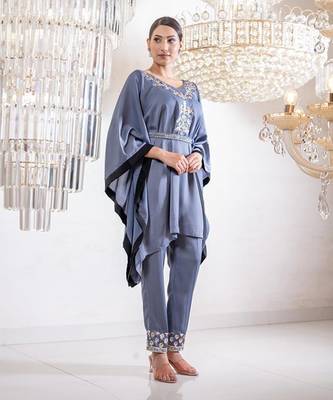 Tisay Grey Kaftan Set 1