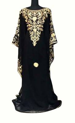 Royal Moroccan Dubai Kaftans Farasha Abaya Dress Very Fancy Long Gown Aari Wedding Dress  1