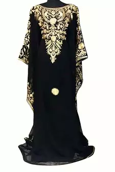 Royal Moroccan Dubai Kaftans Farasha Abaya Dress Very Fancy Long Gown Aari Wedding Dress 