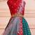 Rama Silver Jari Banarasi Silk Jequard Half Saree