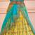 Lemon Yellow Kalamkari Floral Digital Printed Half Saree