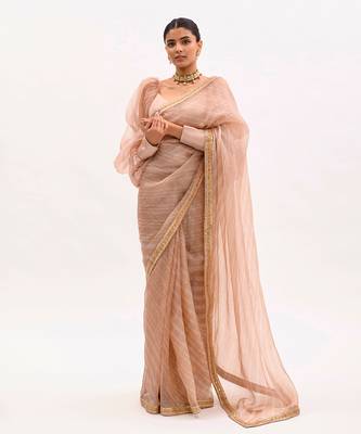 Puff Sleeves Silk Blouse 1