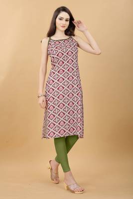 Maroon printed cotton cotton-kurtis 2