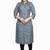 Samruddhi Women Grey printed rayon ethnic-kurtis