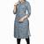 Samruddhi Women Grey printed rayon ethnic-kurtis