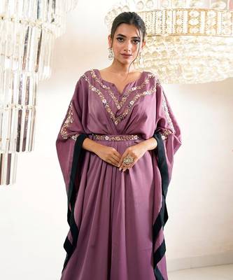 Gloria Purple Kaftan Dress 3