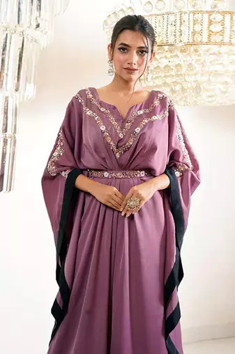 Gloria Purple Kaftan Dress