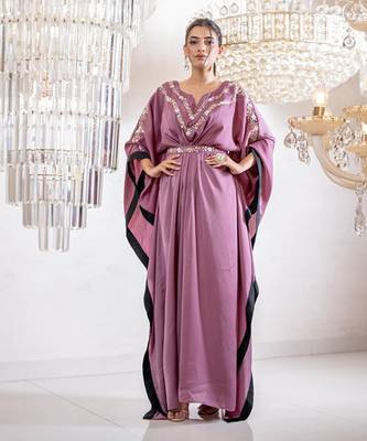 Gloria Purple Kaftan Dress 1