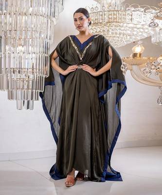 Zia Green Blue Kaftan Dress 1