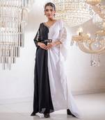 Mary Black And White Kaftan Dress