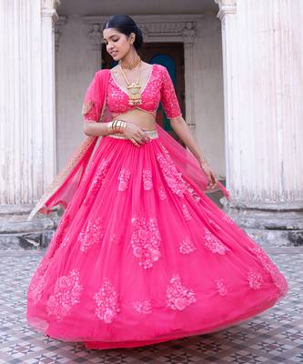 Fuschia Aarna Lehenga Set 1