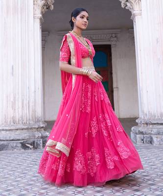 Fuschia Aarna Lehenga Set 2