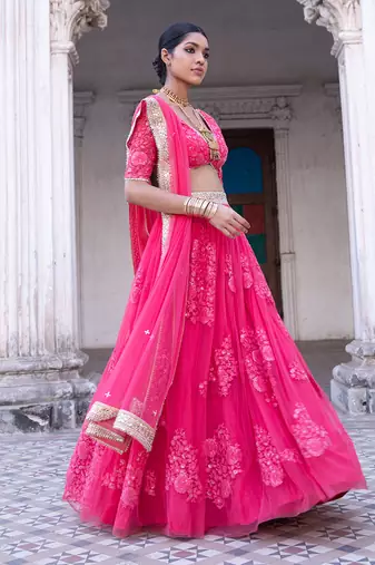 Fuschia Aarna Lehenga Set