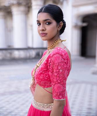 Fuschia Aarna Lehenga Set 4