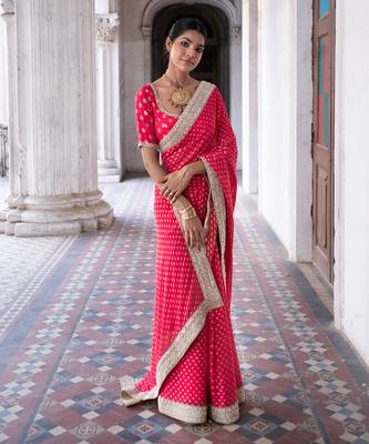 Fuchsia Diya Saree 1