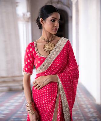 Fuchsia Diya Saree 3
