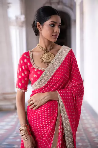 Fuchsia Diya Saree