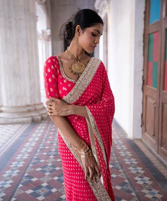 Fuchsia Diya Saree 4