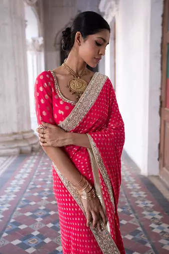 Fuchsia Diya Saree