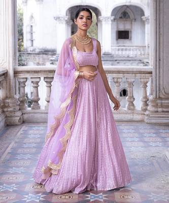 Lilac Ira Lehenga Set 1