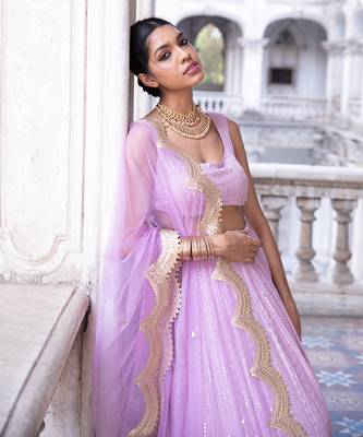 Lilac Ira Lehenga Set 5