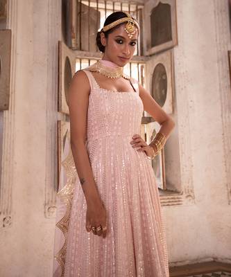 Blush Pink Kiara Anarkali 5