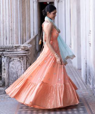 Tangerine Nitara Anarkali 3