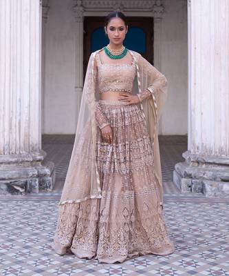 Champagne Gold Sitara Lehenga Set 1