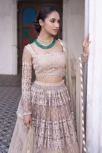 Champagne Gold Sitara Lehenga Set