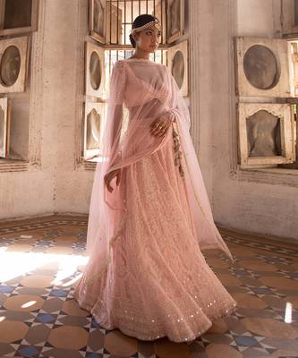 Blush Pink Engagement Lehenga for Women 2