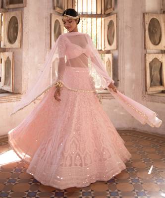 Blush Pink Engagement Lehenga for Women 4