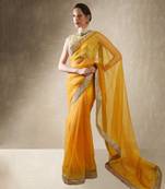 Buttercup Mango Yellow Saree Set