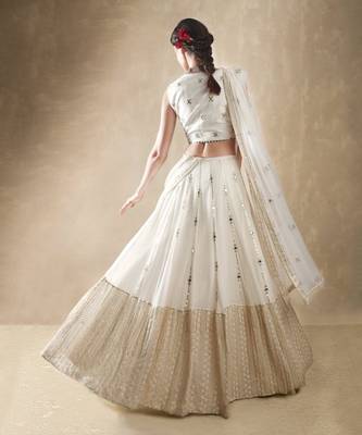 White Wedding Lehenga Choli for Women 2