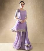 Lilac Kurta Sharara Set