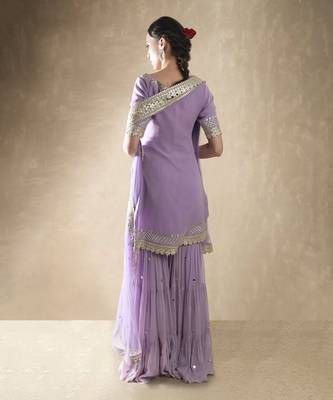 Lilac Kurta Sharara Set 2